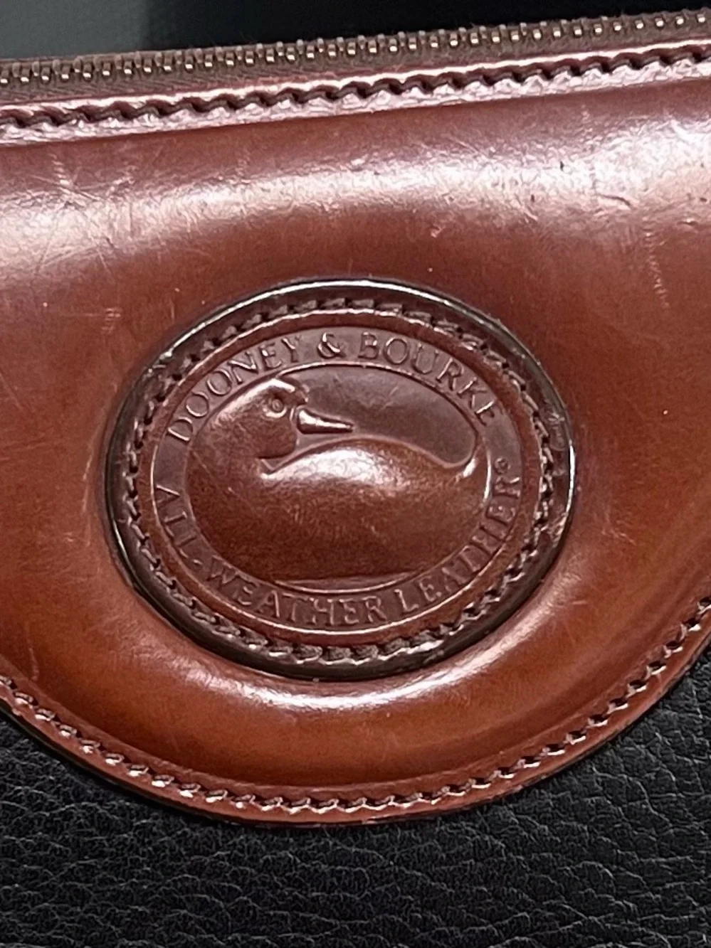 Vintage Dooney & Bourke AWL Leather Zip Satchel | USA Made #A6886594